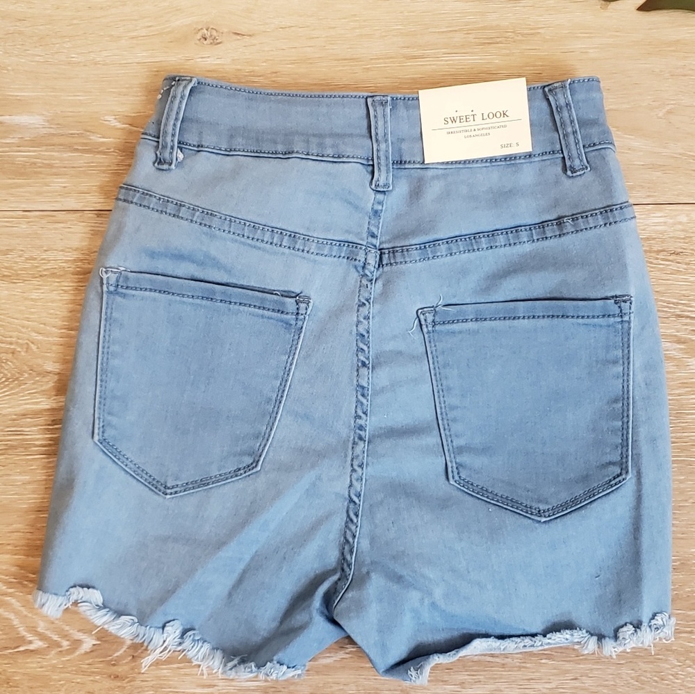 Light Denim Short Mid Rise S,M,L,XL - Picture 5 of 8